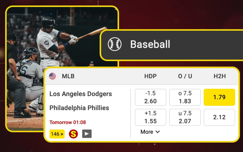 Place Baseball bets on Dafabet and explore multiple in-play events.