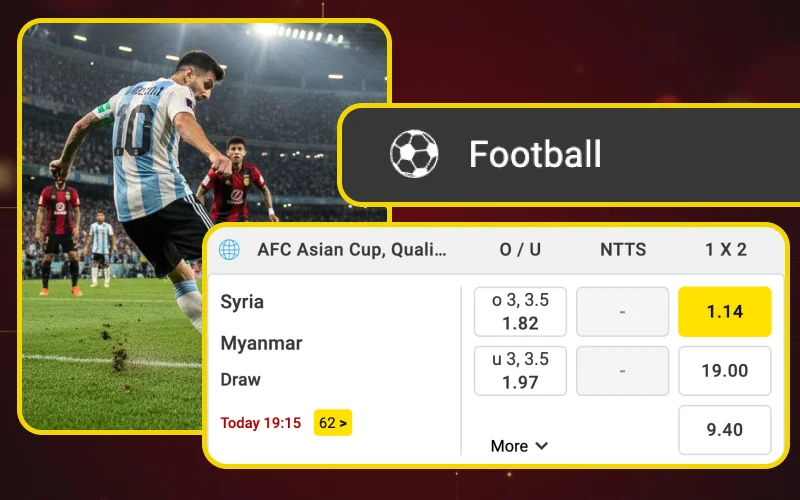 Place Football bets on Dafabet with live in-play updates.
