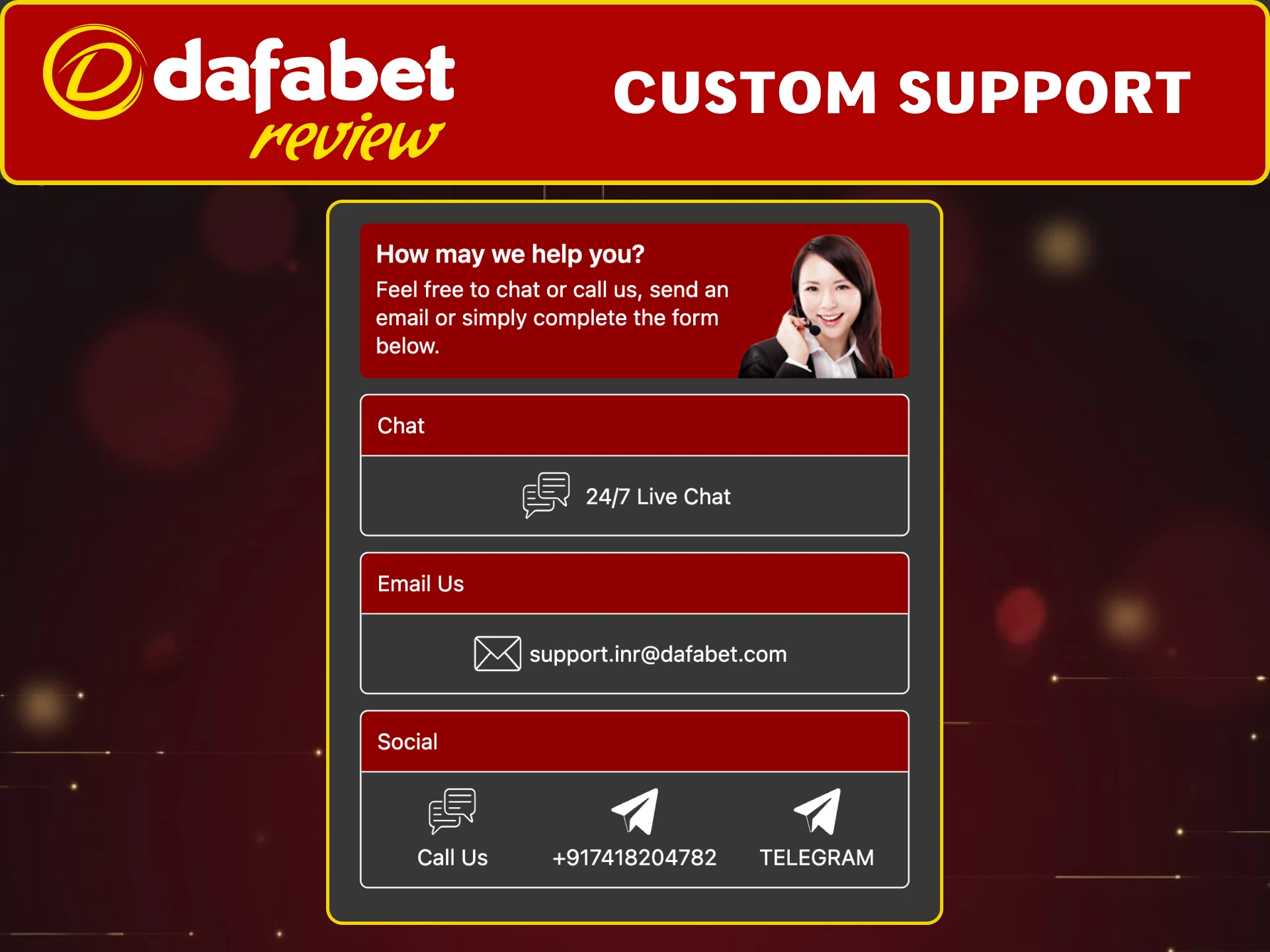 Get fast assistance in India from Dafabet customer service anytime.
