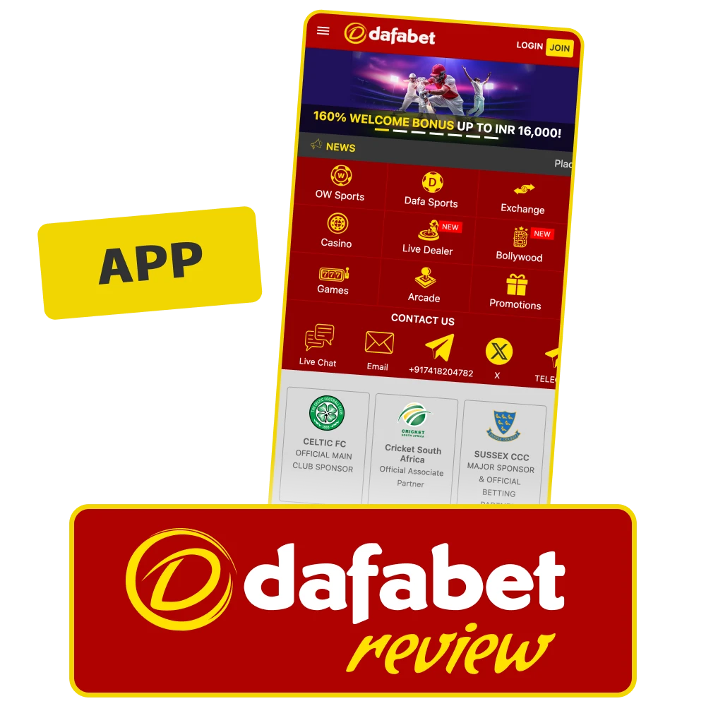 You can play Dafabet casino via the convenient mobile app.