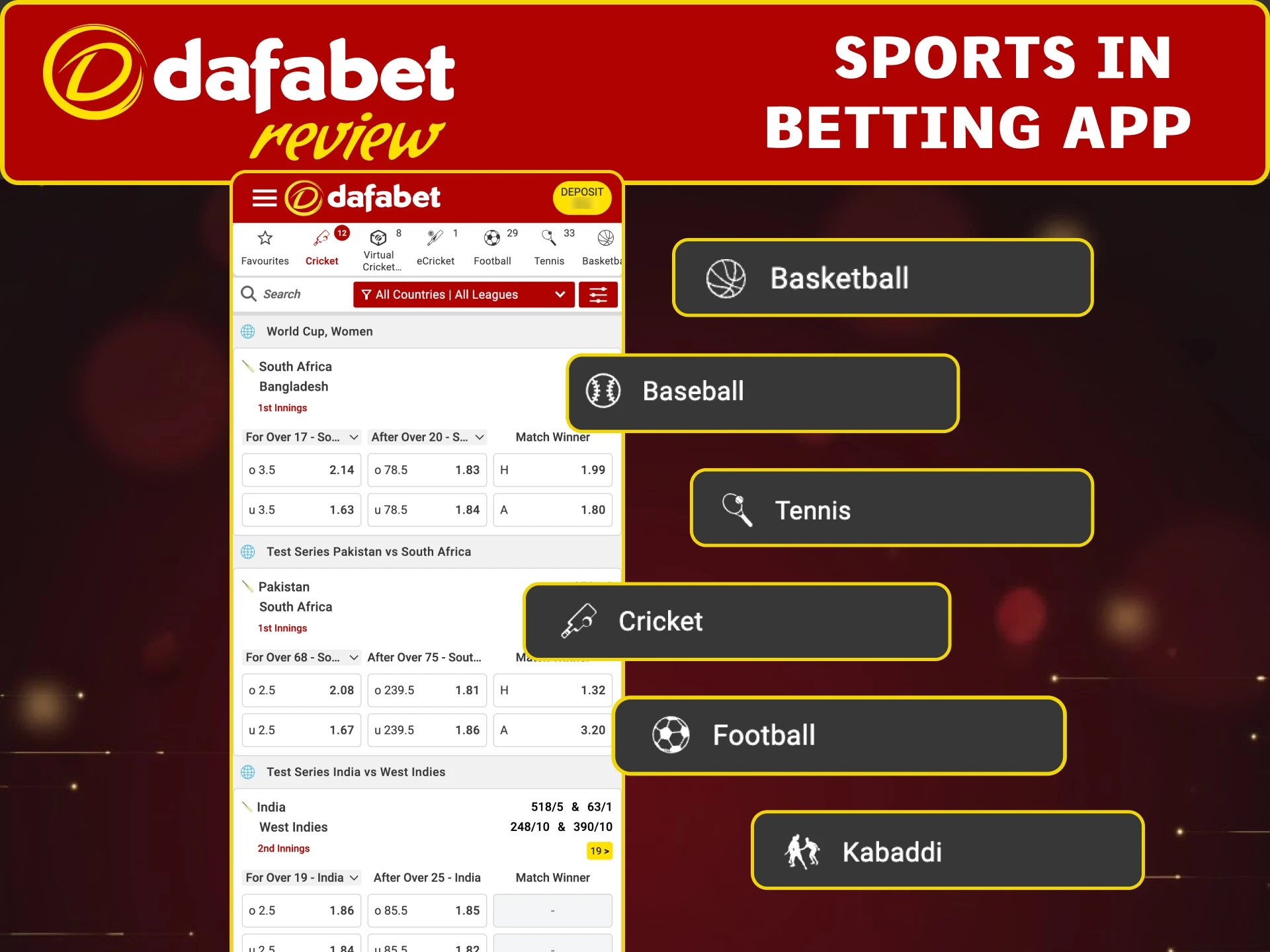 Enjoy seamless sports betting in the Dafabet app anytime.