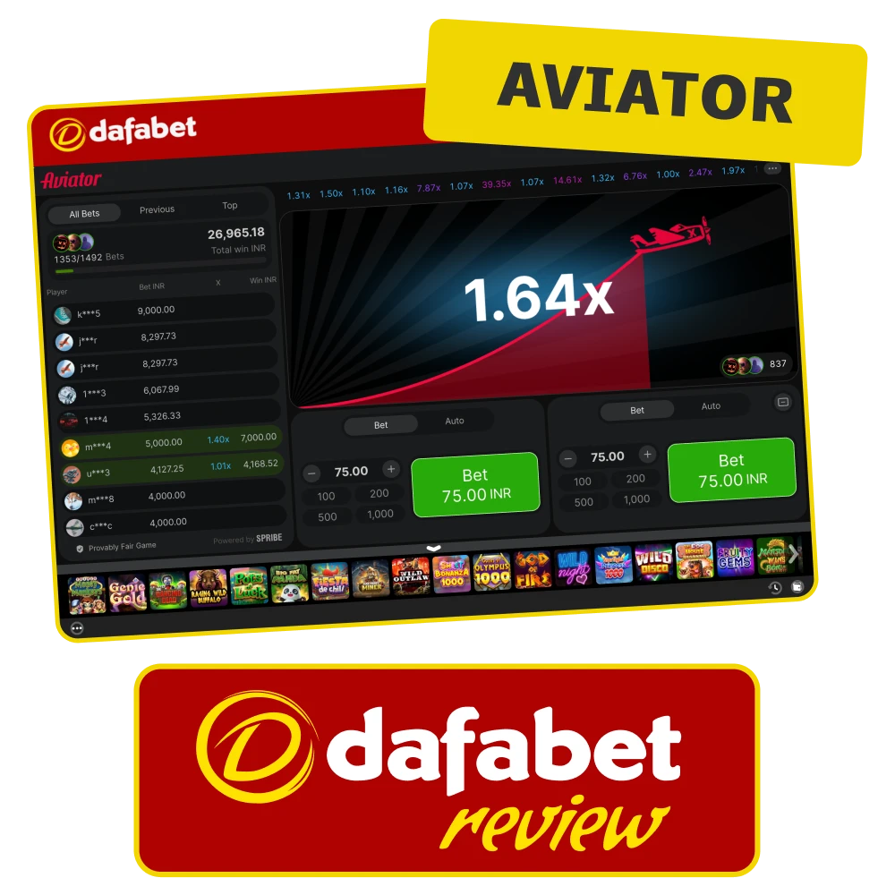 Join Dafabet Aviator for fast rounds and high multiplier potential.