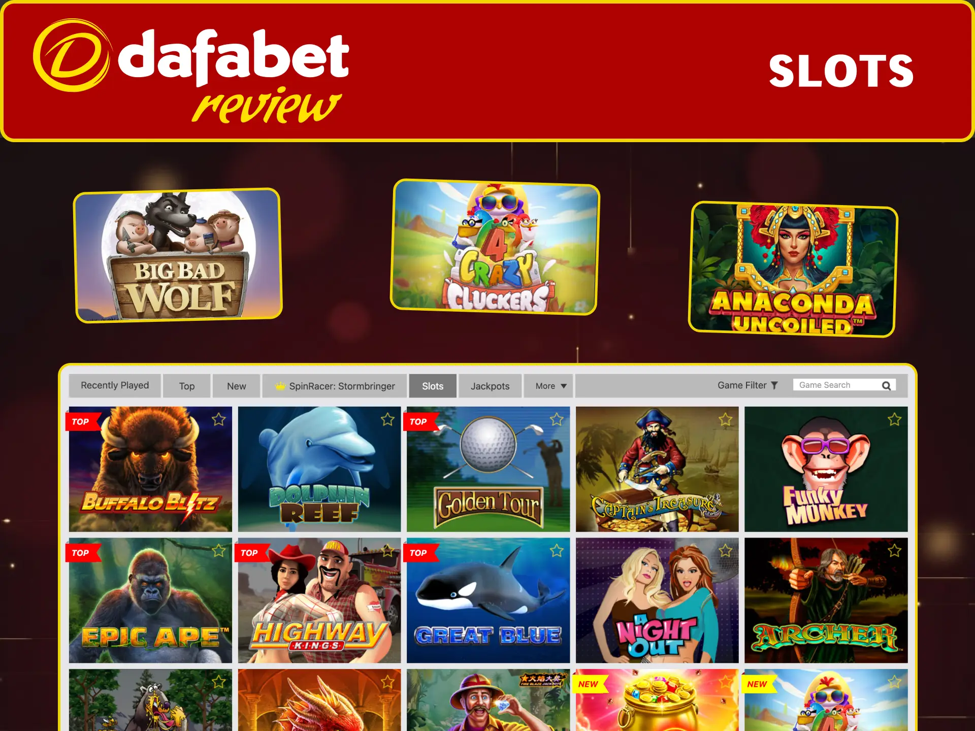 Spin the reels and win big on top slot games at Dafabet.