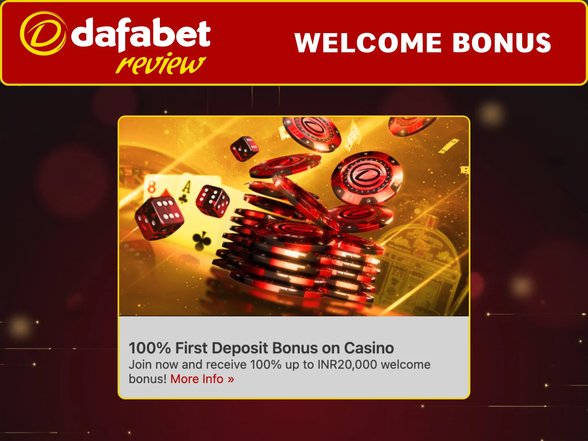Register at Dafabet and boost your bankroll with the welcome bonus.