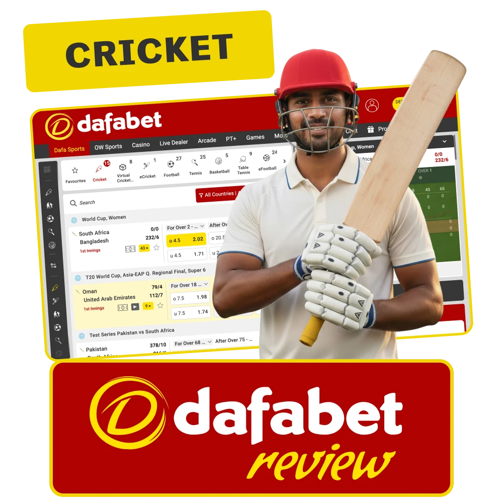Place cricket bets with Dafabet India and increase your profit potential.