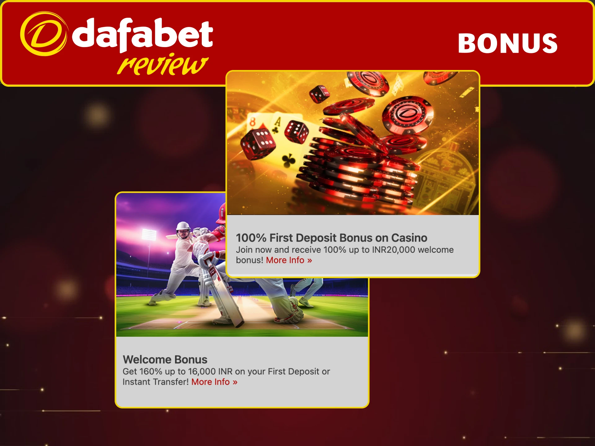 Claim your Dafabet first deposit bonus for sports or casino and boost your balance.