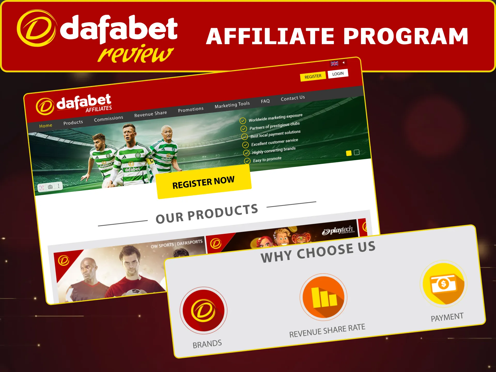 Join Dafabet Affiliate Program and earn commissions from referred players.