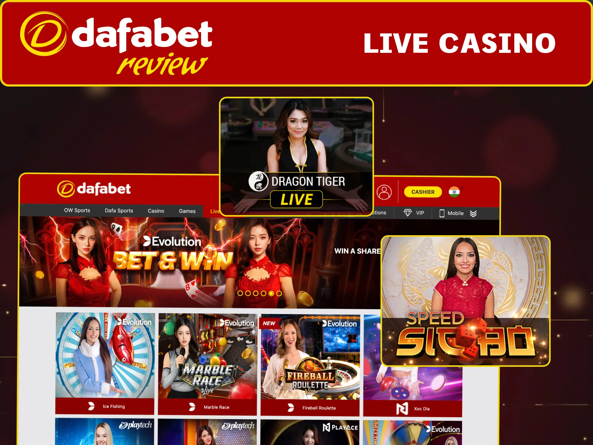 Play Dafabet Live Casino with real dealers and streamed tables in real time.