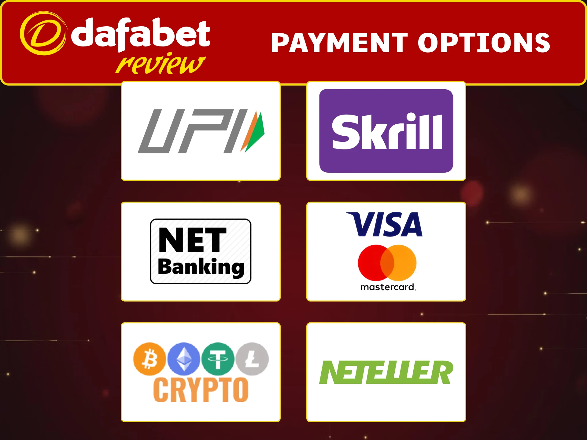 Use secure payment options on Dafabet for safe deposits and withdrawals.