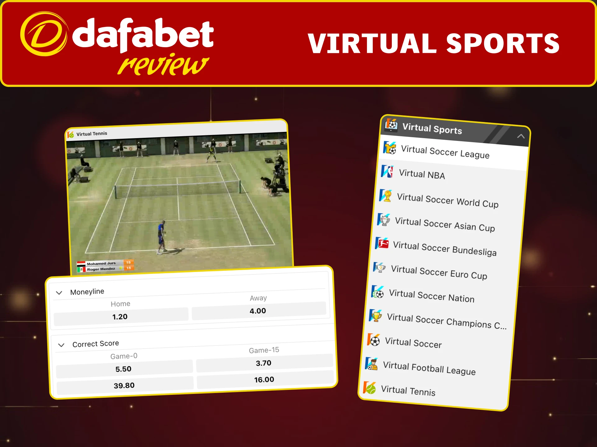 Join Dafabet Virtual Sports betting for exciting games every few minutes.