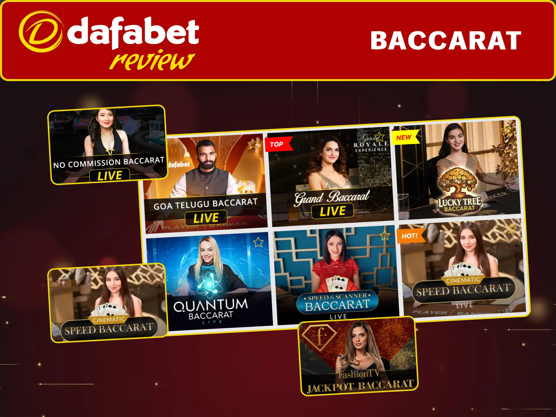 Bet on Baccarat at Dafabet and test your luck and strategy.