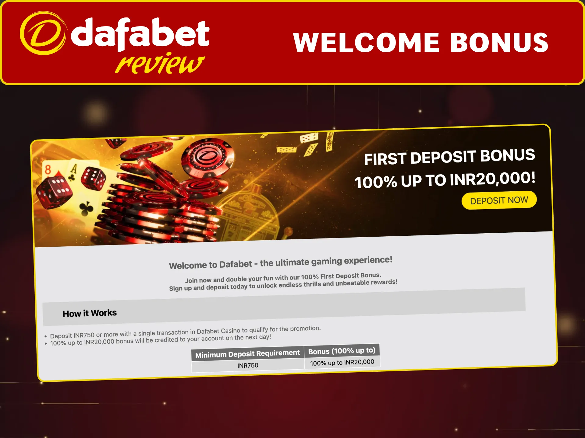 Claim your Dafabet casino welcome bonus and explore real dealer games.