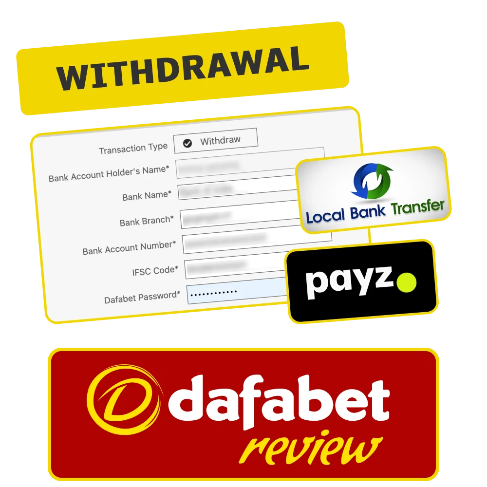 You can easily withdraw your winnings from the Dafabet casino.